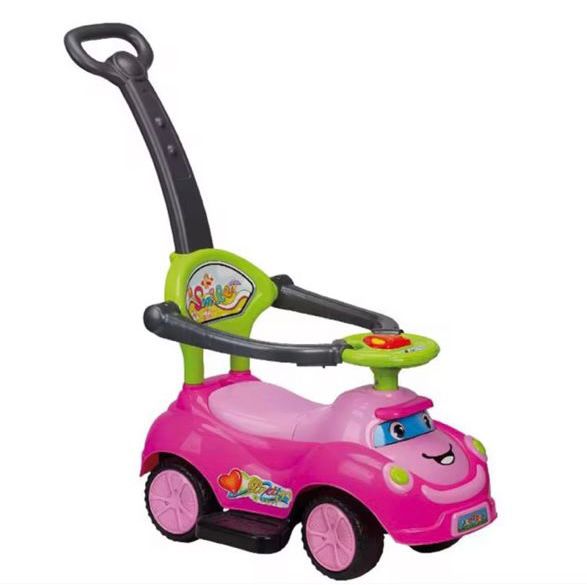 Trotteur poussette pour enfants, jouets pour garçons et filles, musique à 4 roues et klaxon, de 0 à 3 à ans , cadeaux pour la fête de fin d'année et anniversaire, pose pieds disponible, 3 en 1