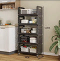 Promo 17000f au lieu de 38000f.     Panier de cuisine support de rangement ménage ajouter des fruits et légumes multi fonctionnel petit chariot, multi étages, plancher debout mobile ,démontable et métal.