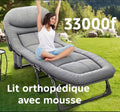 Lit pickot orthopédique et pliable. Offrez-vous un sommeil réparateur avec notre lit pickot, de haute qualité. Parfait pour le repos ,les massages où même les patients.
