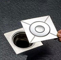 Prix : 2000f au lieu 6000f.           Siphon de sol rond à pied escamotable, couvercle HOFloor, salle de douche, bouchon de vidange à pousser vers le bas ,drain de douche en acier inoxydable.