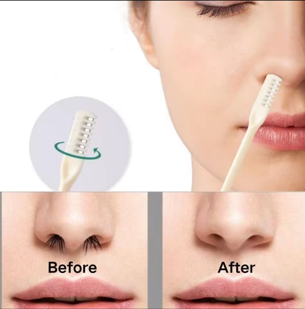 Prix : 2500f au lieu  6000f .           8 tiges, tondeuse à poils du nez à lame double face ,tondeuse manuelle pour poids du nez ,outil d'épilation unisexe sûr qui n'en dommage pas la peau.