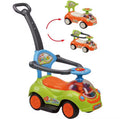 Trotteur poussette pour enfants, jouets pour garçons et filles, musique à 4 roues et klaxon, de 0 à 3 à ans , cadeaux pour la fête de fin d'année et anniversaire, pose pieds disponible, 3 en 1