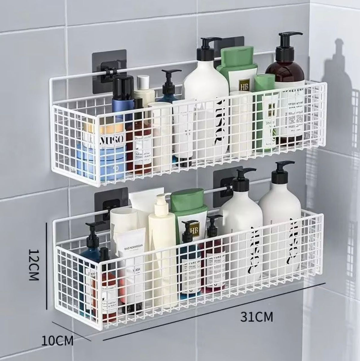 Prix : 3 à 6000f .                                Organisateur de salle de bain multifonctionnel, Organisateur de produits toilettes, étagère de salle de bain sans poinçon, support de rangement mural pour salle de bain et cuisine.