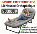 Lit pickot orthopédique avec mousse. Confort ultra moelleux et soulage les douleurs du dos, pliable et léger, facile à transporter, idéal pour la maison, bureau, massage où repos et camping.