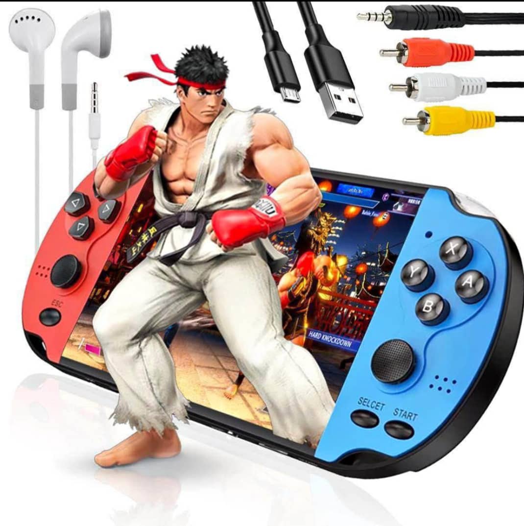 Console de jeux x12. Portable, puissante et pleine de nosta. Plus de 3500 jeux intégrés, les classiques de votre enfance ( PS1 ,NES , Game ,batterie 1800mAh ( rechargeable via USB ,musique, bleuthooth connecté.