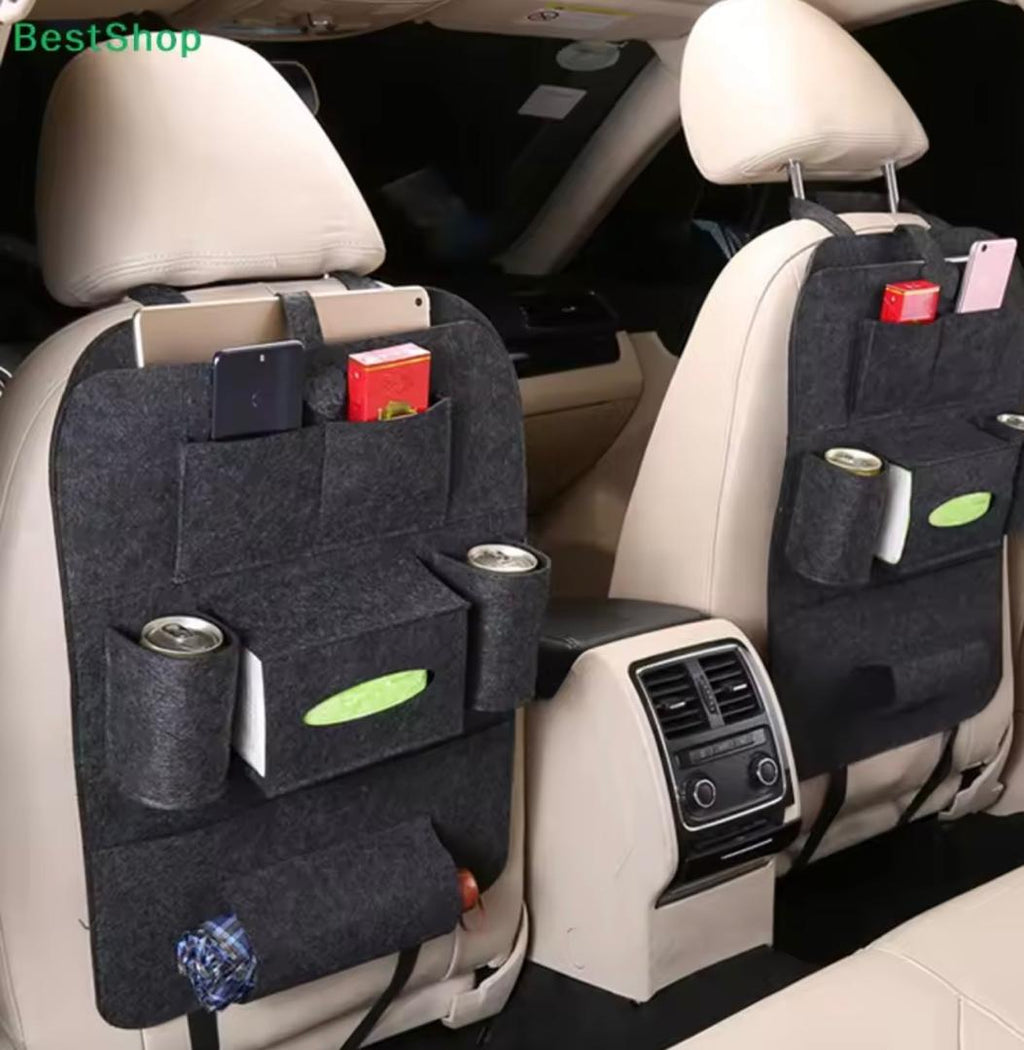 Prix : 1 à 8000f au lieu 18000f .       Nouveau sac de rangement pour siège de voiture, sacs suspendu pour dossier de siège, produits multifonctionnel pour le rangement dans les véhicules .