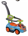 Trotteur poussette pour enfants, jouets pour garçons et filles, musique à 4 roues et klaxon, de 0 à 3 ans ,cadeaux pour la fête de fin d'année et anniversaire, pose pieds disponible, 3en1 .