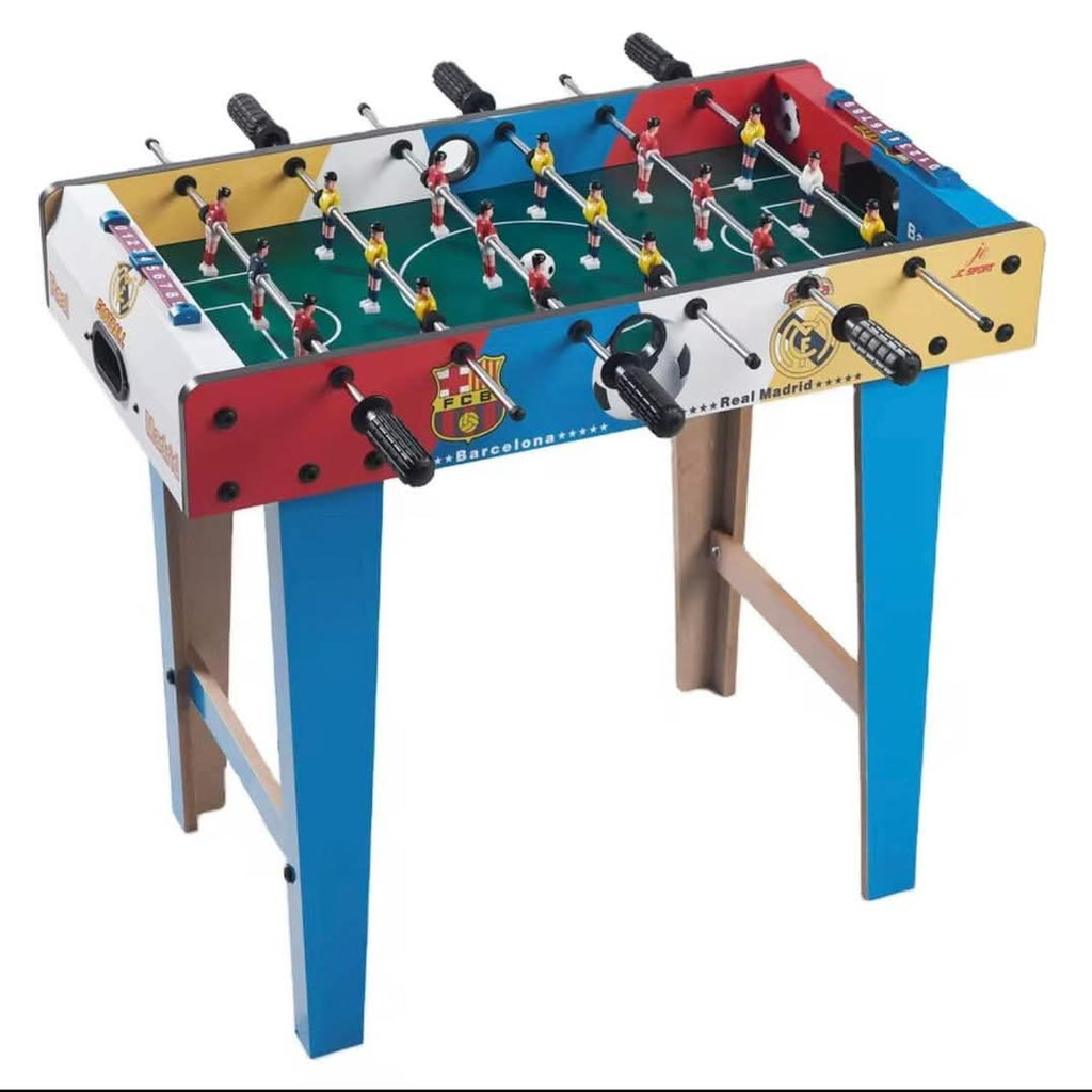 Table de football,  table en bois avec quatre barres et six barres , jouets interactifs ,parent-enfants , jeux de grande Bretagne, 4 boules , jeux très amusant pour les enfants et grandes personnes.