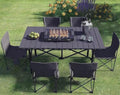 Chaise et table  de camping pliable. Table + 6 chaises ( 7 pièces ensembles) . Robuste et légère, idéal pour pique nique, jardin, camping, facile à plier et transporter.